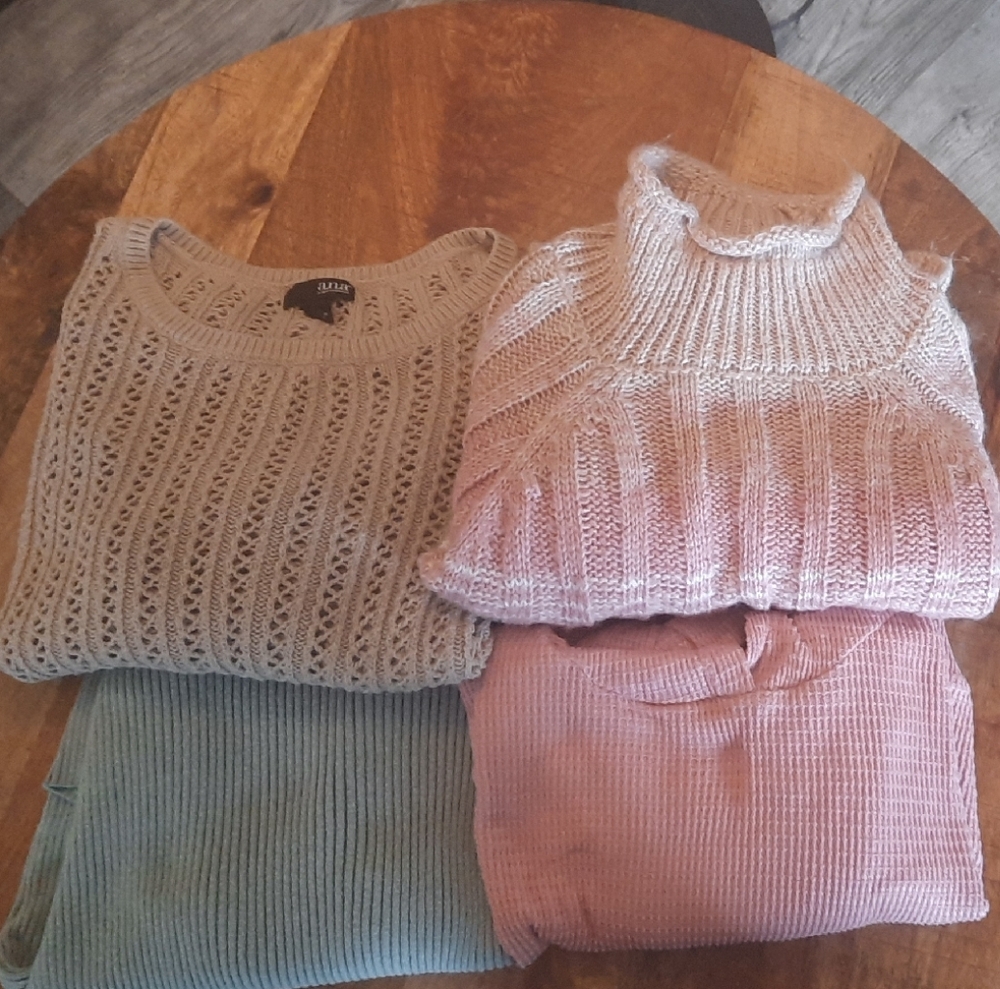 Women's Sweater Collection - Pink, Beige, Green